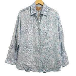 Clara The Label Soft Blue Button Down Top NWT Small